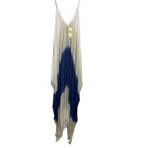 COLLECTION EIGHTEEN BLUE TIE DYE SHEER MAXI DRESS SZ OS NWT
